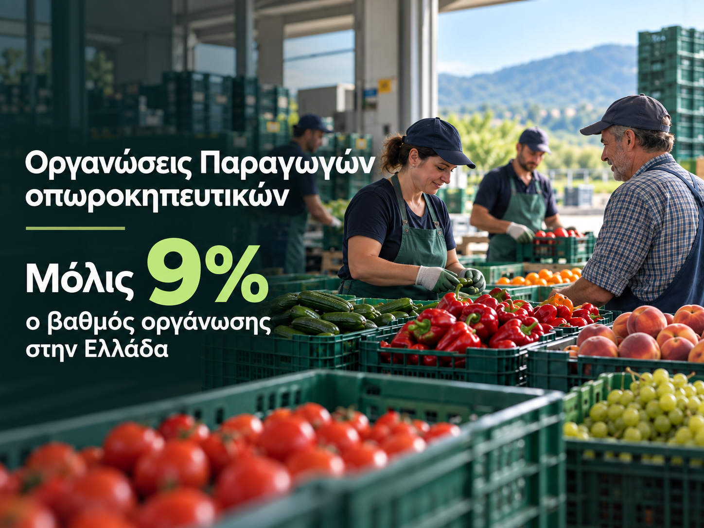 Οργανώσεις Παραγωγών: Η ευρωπαϊκή στήριξη αποδίδει, αλλά η συμμετοχή μειώνεται – Στο 9% ο βαθμός οργάνωσης στην Ελλάδα